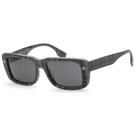 Burberry // Men's Jarvis BE4376U-380487 Sunglasses // Charcoal Check + Dark Gray