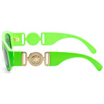 Versace // Men's Fashion VE4361-531987 Sunglasses // Green Fluorescent + Dark Gray