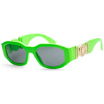 Versace // Men's Fashion VE4361-531987 Sunglasses // Green Fluorescent + Dark Gray