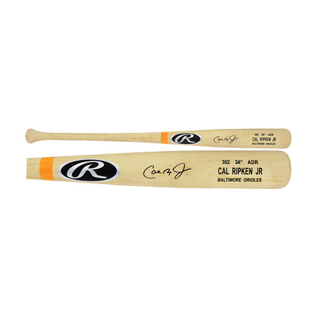 Cal Ripken Jr // Signed Rawlings Blonde Game Model Baseball Bat - (Beckett)