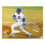 Sammy Sosa // Signed Chicago Cubs 2003 NLCS Swinging Action 16x20 Photo (Beckett)