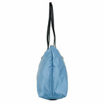 Medusa Medium Nylon Calf Leather Shoulder Tote Handbag // Blue