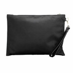 Large Nylon Fabric Medusa Convertible Pouch Clutch Wristlet Bag // Black