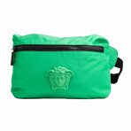 Small Nylon Matte Medusa Belt Bag Waist Fanny Pack Purse // Green