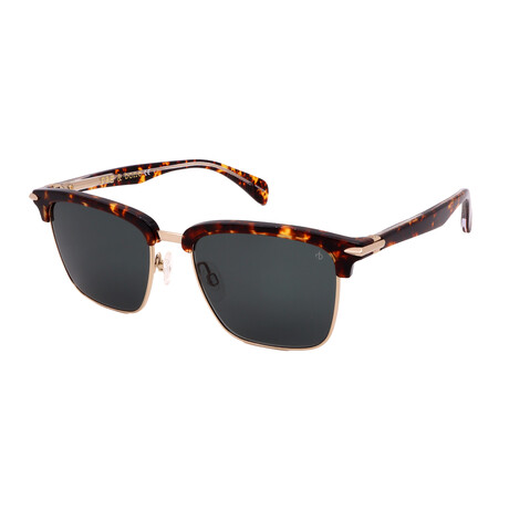 Rag & Bone // Unisex Square Sunglasses // Havana Gold + Green