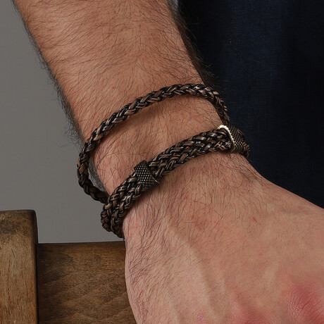 Hand Made Double Bracelet Set II // Brown