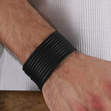 Leather Bracelet // Black