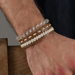 Hand Made Double Bracelet Set // Brown