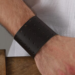 Thick Leather Bracelet // Black