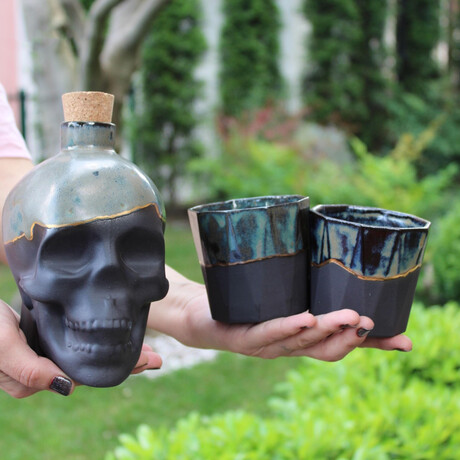 Skul Carafe Set // Green