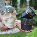 Skul Carafe Set // White + Green