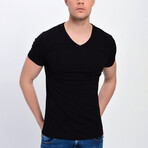 Steve V-Neck T-Shirt // Black (S)