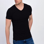 Steve V-Neck T-Shirt // Black (S)