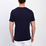 Crewneck T-Shirt // Navy Blue (L)