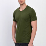 Steve V-Neck T-Shirt // Olive (S)