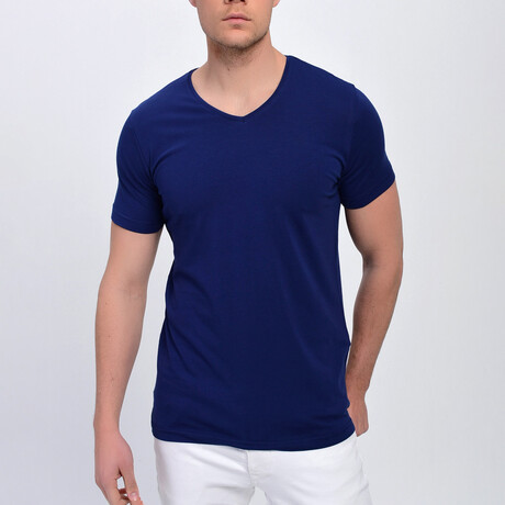 V-Neck T-Shirt // Navy Blue (S)