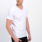 Steve V-Neck T-Shirt // White (S)