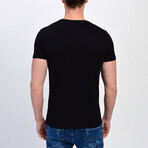 Steve V-Neck T-Shirt // Black (S)