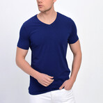 V-Neck T-Shirt // Navy Blue (L)