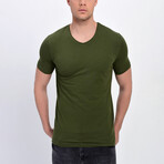 Steve V-Neck T-Shirt // Olive (S)