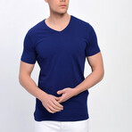 V-Neck T-Shirt // Navy Blue (M)