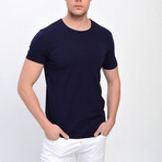 Crewneck T-Shirt // Navy Blue (M)