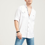 Double Pocket Button-Up // White (S)