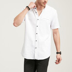 Short Sleeve Pocket Button-Up // White (S)