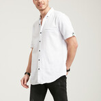 Short Sleeve Pocket Button-Up // White (S)