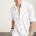 Double Pocket Button-Up // White (S)