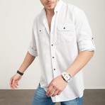 Double Pocket Button-Up // White (S)