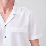 Short Sleeve Button-Up // Ecru (S)