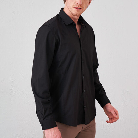 Long Sleeve Button-Up // Black (S)
