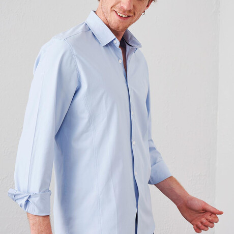 Long Sleeve Button-Up // Blue (S)