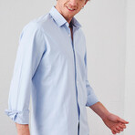 Long Sleeve Button-Up // Blue (S)