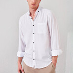 Single Pocket Button-Up // White (S)