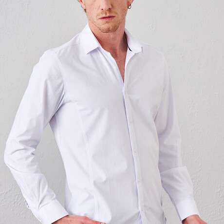 Long Sleeve Button-Up // White (S)