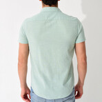 Short Sleeve Button-Up // Green (S)