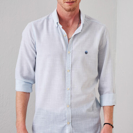 Logo Button-Up // Blue (S)