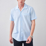 Short Sleeve Button-Up // Blue (S)
