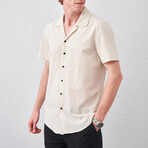 Short Sleeve Button-Up // Stone (S)