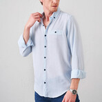 Long Sleeve Button-Up // Blue (S)