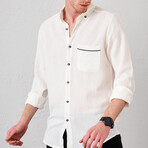 Single Pocket Button-Up // Ecru (S)