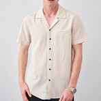 Short Sleeve Button-Up // Stone (S)