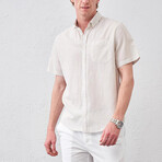 Gingham Button-Up // Stone (S)