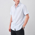 Collared Button-Up // Blue (S)