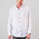 Long Sleeve Pocket Button-Up // White (S)