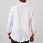 Long Sleeve Pocket Button-Up // White (S)