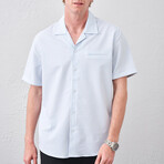 Striped Button-Up // Blue (S)