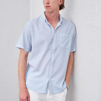 Gingham Button-Up // Aqua (S)